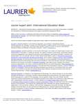 110-2021 : Laurier expert alert: International Education Week