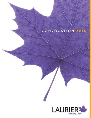 Wilfrid Laurier University spring convocation program, 2018