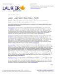 9-2022 : Laurier expert alert: Black History Month