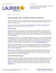 24-2022 : Laurier expert alert: Russian invasion of Ukraine