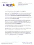66-2022 : Laurier expert alert: Consent Awareness Week