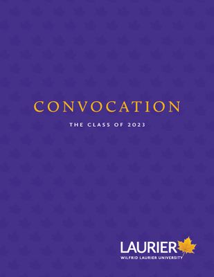 Wilfrid Laurier University Spring 2023 Waterloo Convocation program