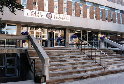 Wilfrid Laurier University Library entrance