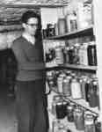 Don Stewart in Waterloo College Boarding Club pantry
