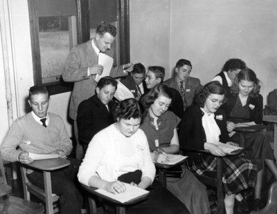 Waterloo College students in a classroom