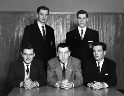 Waterloo College senior class executive, 1955-56