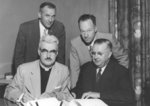 Waterloo College and Associate Faculties pact signing, 1956