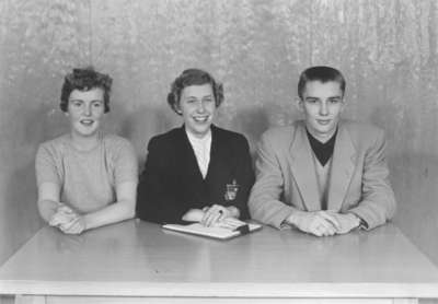 Waterloo College Athenaeum Society executive, 1954-55