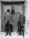 Austin A. Zinck and C.H. Little standing in Willison Hall doorway