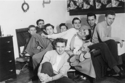 Waterloo College students in dormitory room