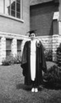 Helen Kellerman in academic cap and gown