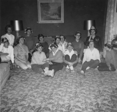 Female Waterloo Lutheran University students during initiation week