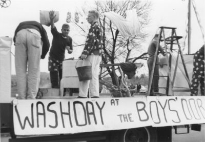 Waterloo College Homecoming Parade float, 1955