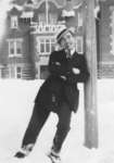 Norman Keffer standing in front of Willison Hall