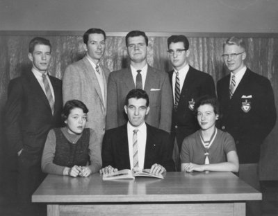 Waterloo College freshman class executive, 1955-56