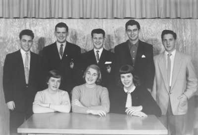 Waterloo College freshman class executive, 1954-55