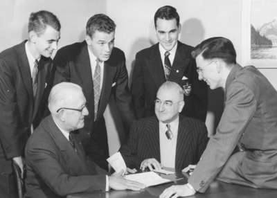 The Rotary Club of Kitchener public speaking contest finalists, 1955