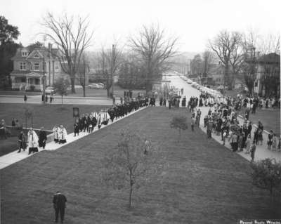 Procession at the service of dedication for the Waterloo Lutheran Seminary