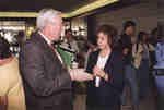 Virginia Gillham and Barry McPherson at unveiling of Library paintings