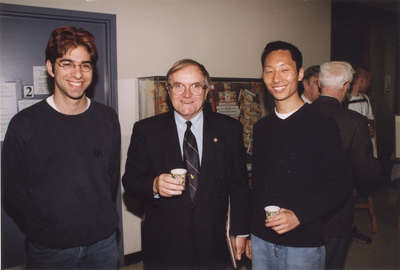 Robert Rosehart at the unveiling of Peter Goetz paintings of Wilfrid Laurier University Library