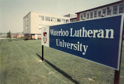 Waterloo Lutheran University sign