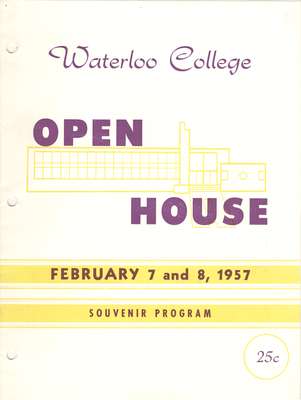 Waterloo College Open House souvenir program, February 7 and 8, 1957