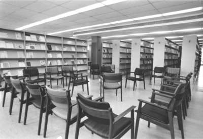 Interior of Waterloo Lutheran University Library after the second phase of construction