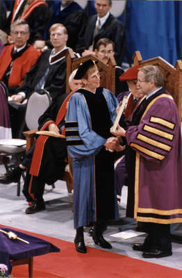 Presentation of Outstanding Teacher Award at Spring Convocation 1998, Wilfrid Laurier University