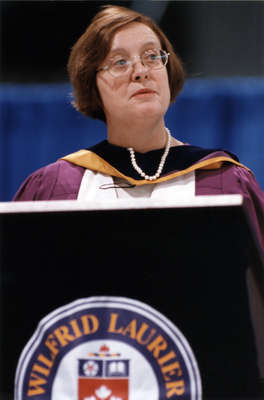 Maureen Kempston Darkes at spring convocation 1998, Wilfrid Laurier University