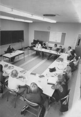 Social work class, Wilfrid Laurier University