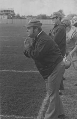 Tuffy Knight and Don Smith during football game