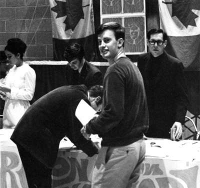 Waterloo Lutheran University students at Club Night, 1968