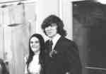 Man and woman attending a Waterloo Lutheran University Christmas party, 1972
