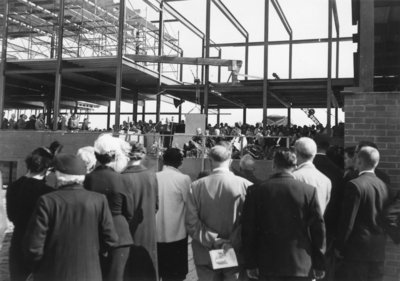 Arts Building cornerstone laying ceremony, Waterloo College