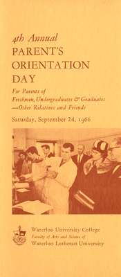 4th Annual Parent's Orientation Day for parents of freshmen, undergraduates & graduates - other relatives and friends : Saturday, September 24, 1966