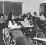 MSW students in classroom, 1985