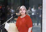 Jannah Mather speaking at Edcil Wickham retirement party, 1997