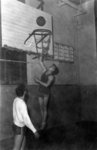 Waterloo College students playing basketball in Willison Hall gymnasium