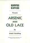Kampus Kapers presents "Arsenic and old lace" by Joseph Kesselring