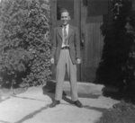 Student in front of Willison Hall, Waterloo College