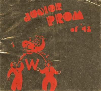 Waterloo College junior prom dance card, 1948