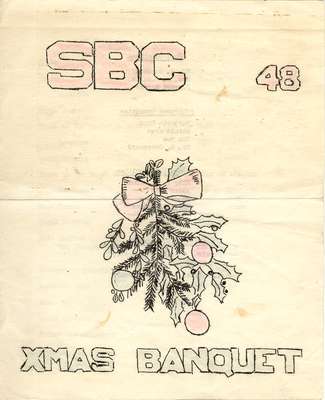 Waterloo College Christmas banquet program, 1948