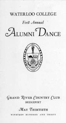 Waterloo College First Annual alumni dance, 1930