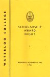 Waterloo College scholarship award night : Wednesday, November 17, 1948