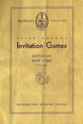 Waterloo College third annual Invitation Games, 1937