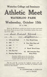 Waterloo College and Seminary Athletic Meet entry form, 1924