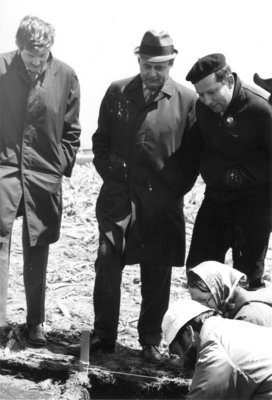 Official opening of an archaeological dig site in Waterloo County, Ontario