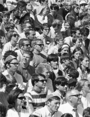 Waterloo Lutheran University fans at Seagram Stadium