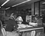 Students studying in Waterloo Lutheran University Library