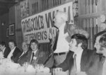 J. Mitchell speaking at Wilfrid Laurier University Lettermen's Club banquet, 1974